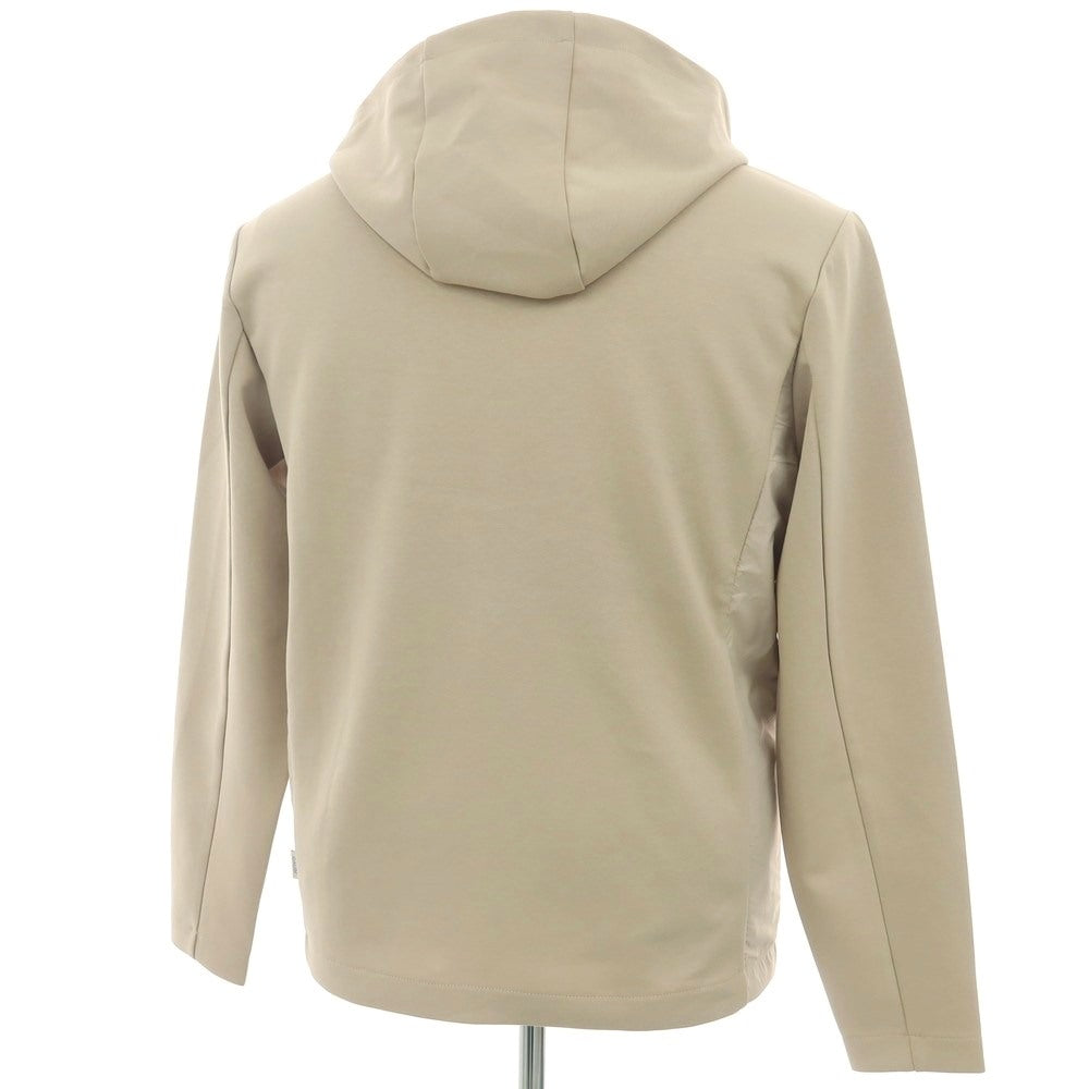 【新品】ガウディ GAUDI コットンポリエステルジャージー×ナイロン ジップアップ パーカー ベージュ【 L 】【 状態ランクN 】【 メンズ 】