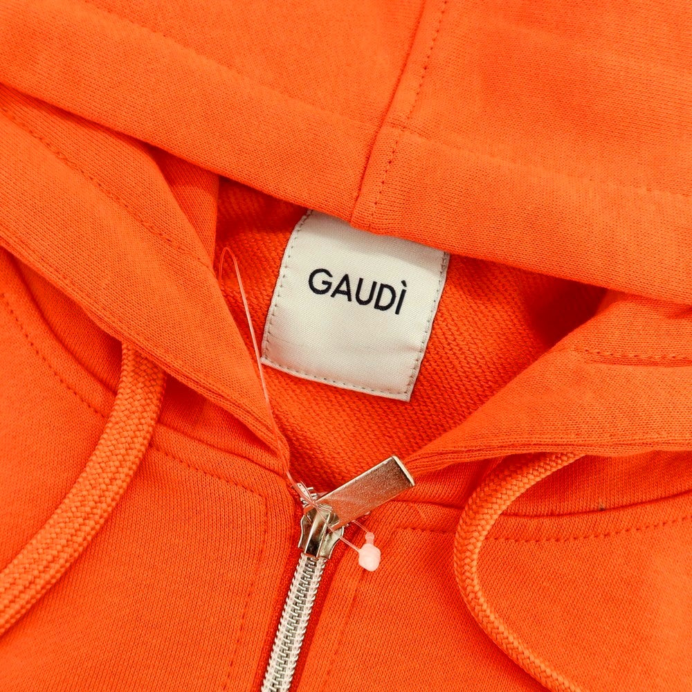 【新品】ガウディ GAUDI コットン スウェット ダブルジップ パーカー オレンジ【 L 】【 状態ランクN 】【 メンズ 】