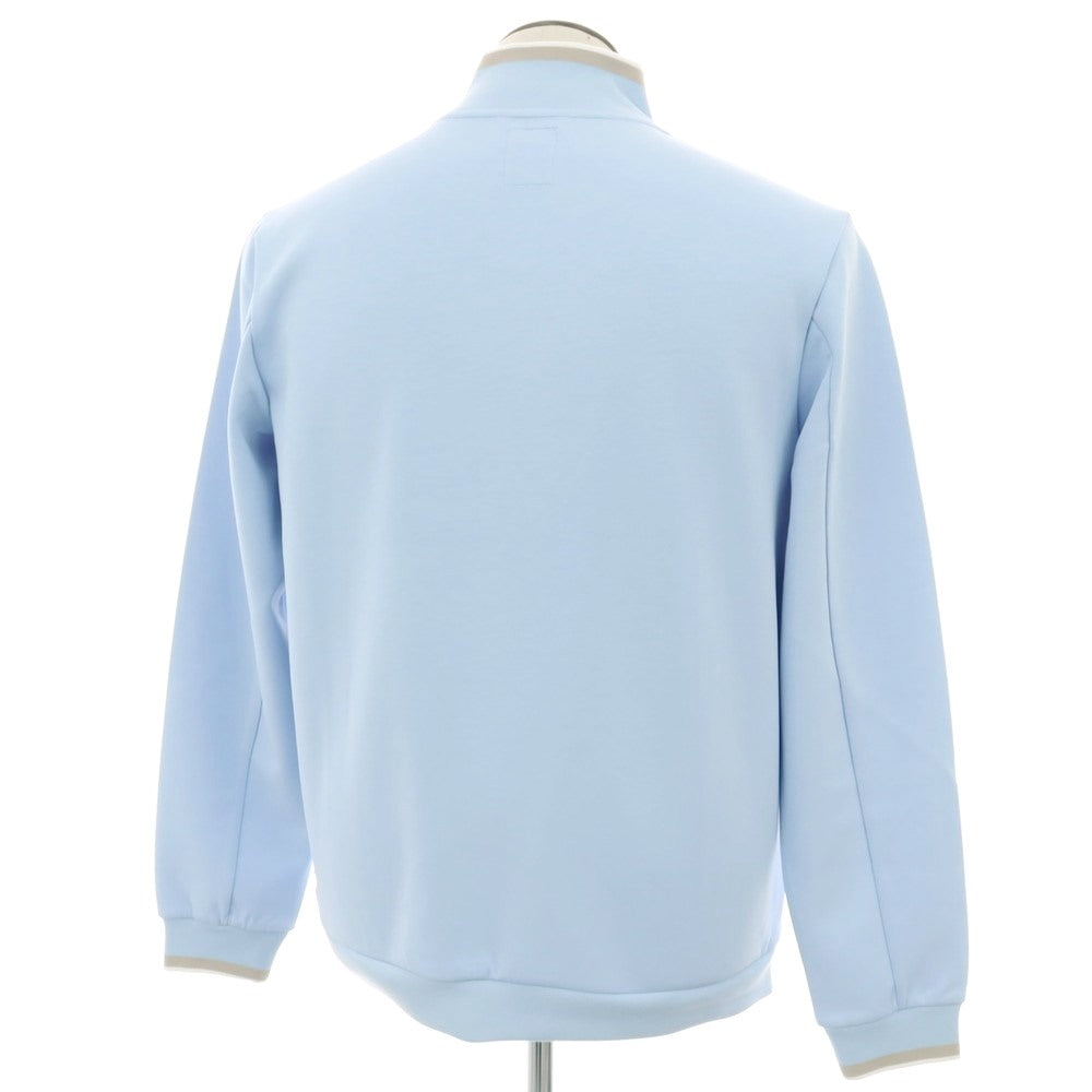 【新品アウトレット】ガウディ GAUDI コットンポリエステル ジャージー スタンドカラー ハーフジップトップ ライトブルー【 L 】【 状態ランクN- 】【 メンズ 】