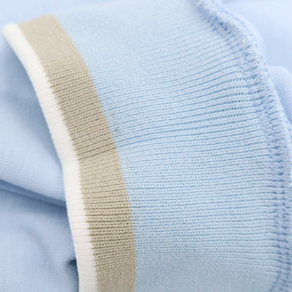 【新品アウトレット】ガウディ GAUDI コットンポリエステル ジャージー スタンドカラー ハーフジップトップ ライトブルー【 L 】【 状態ランクN- 】【 メンズ 】