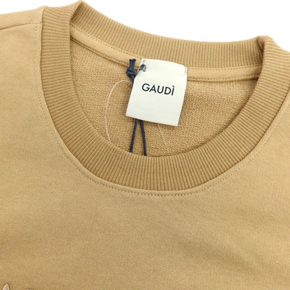 【新品】ガウディ GAUDI コットン クルーネック スウェット ブラウンベージュ【 L 】【 状態ランクN 】【 メンズ 】