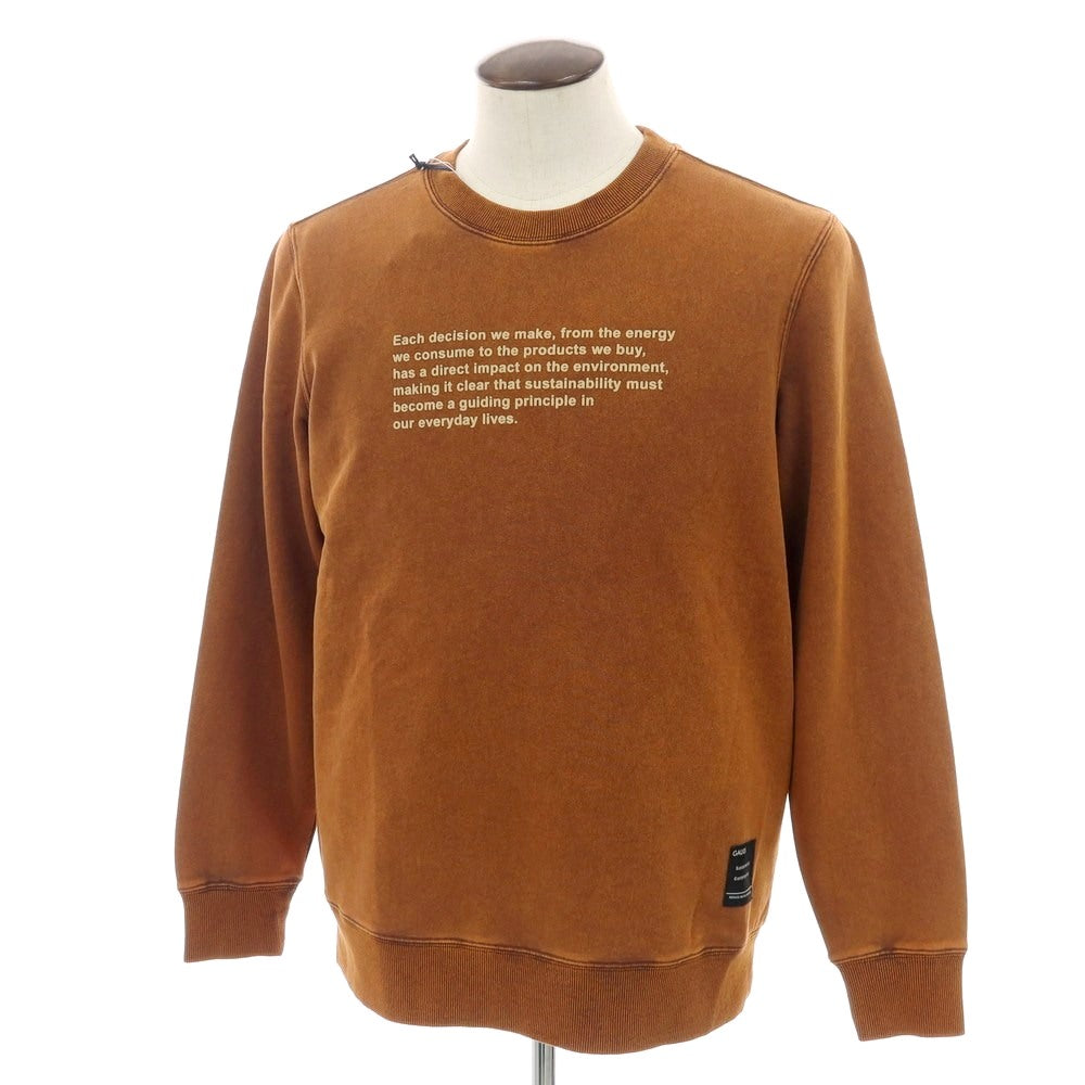 【新品】ガウディ GAUDI コットン クルーネック スウェット オレンジブラウン【 L 】【 状態ランクN 】【 メンズ 】