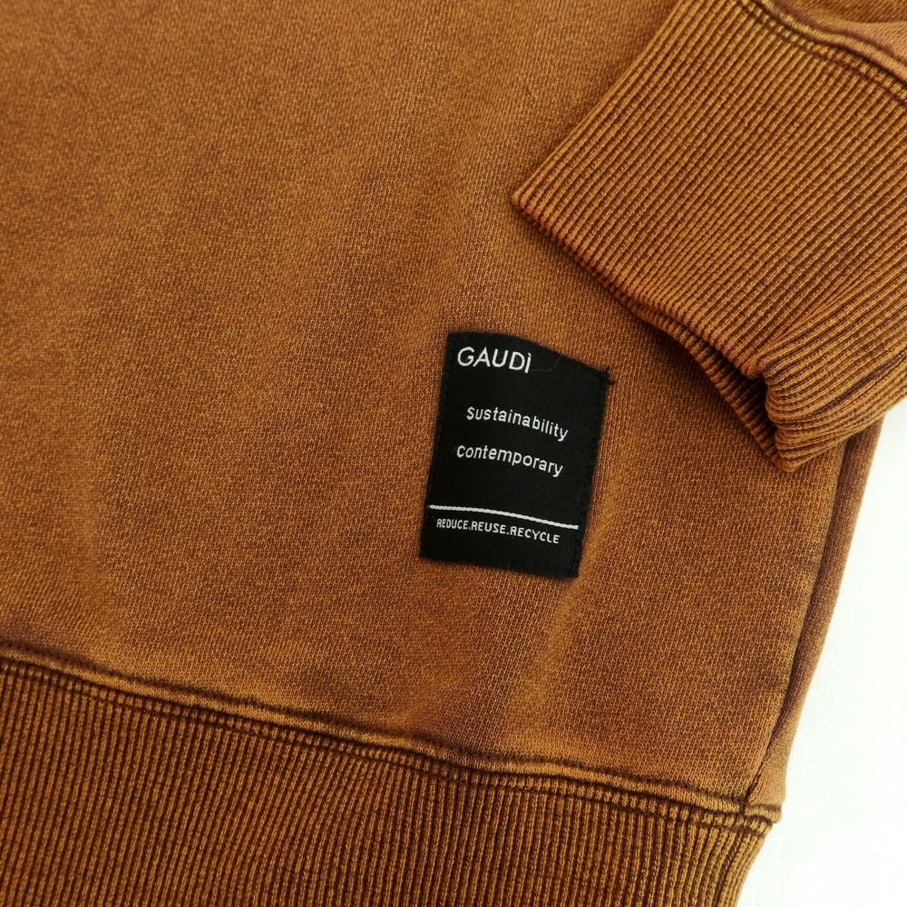 【新品】ガウディ GAUDI コットン クルーネック スウェット オレンジブラウン【 L 】【 状態ランクN 】【 メンズ 】