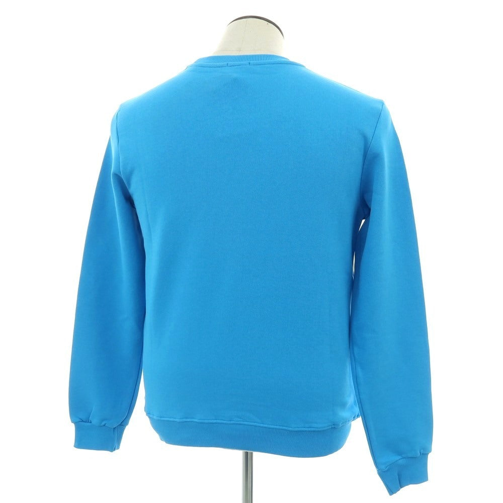 【新品】ガウディ GAUDI コットン 刺しゅうロゴ クルーネック スウェット ブルー【 L 】【 状態ランクN 】【 メンズ 】