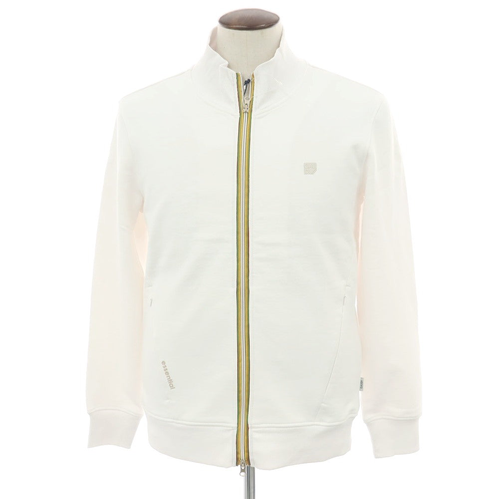 【新品】ガウディ GAUDI コットン スタンドカラー ダブルジップ スウェット ホワイト【 L 】【 状態ランクN 】【 メンズ 】