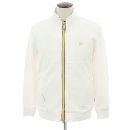 【新品】ガウディ GAUDI コットン スタンドカラー ダブルジップ スウェット ホワイト【 L 】【 状態ランクN 】【 メンズ 】