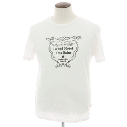 【新品】ガウディ GAUDI コットン クルーネック 半袖Ｔシャツ ホワイト【 L 】【 状態ランクN 】【 メンズ 】