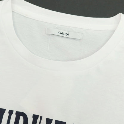 【新品アウトレット】ガウディ GAUDI コットン クルーネック 半袖Ｔシャツ ホワイト【 L 】【 状態ランクN- 】【 メンズ 】