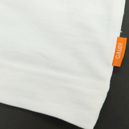 【新品アウトレット】ガウディ GAUDI コットン クルーネック 半袖Ｔシャツ ホワイト【 L 】【 状態ランクN- 】【 メンズ 】