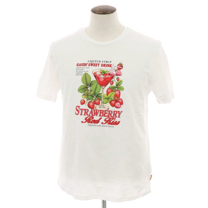 【新品アウトレット】ガウディ GAUDI コットン クルーネック 半袖Ｔシャツ ホワイト【 L 】【 状態ランクN- 】【 メンズ 】