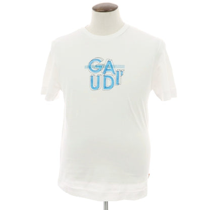 【新品】ガウディ GAUDI コットン クルーネック 半袖Ｔシャツ ホワイト【 L 】【 状態ランクN 】【 メンズ 】