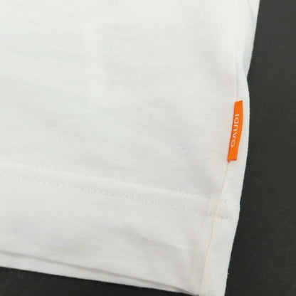 【新品】ガウディ GAUDI コットン クルーネック 半袖Ｔシャツ ホワイト【 L 】【 状態ランクN 】【 メンズ 】