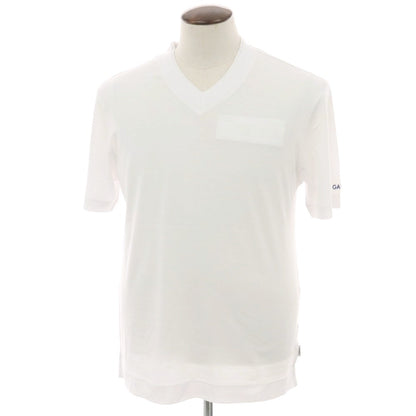 【新品】ガウディ GAUDI コットンモダール Vネック フェイクポケット 半袖Ｔシャツ ホワイト【 L 】【 状態ランクN 】【 メンズ 】