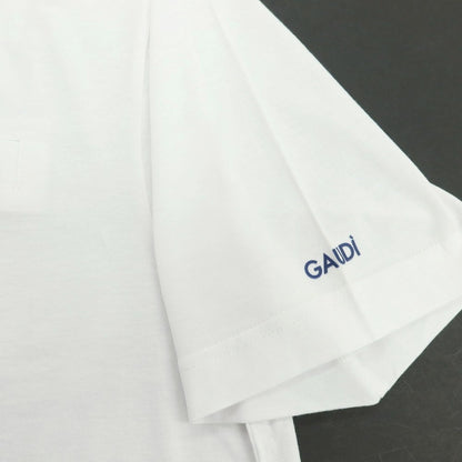 【新品】ガウディ GAUDI コットンモダール Vネック フェイクポケット 半袖Ｔシャツ ホワイト【 L 】【 状態ランクN 】【 メンズ 】