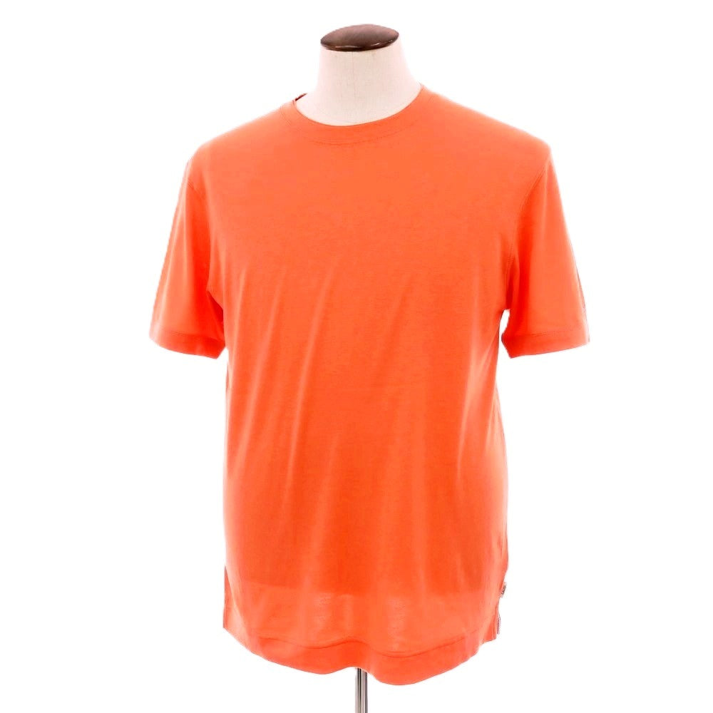 【新品】ガウディ GAUDI コットンモダール クルーネック 半袖Ｔシャツ オレンジ【 L 】【 状態ランクN 】【 メンズ 】