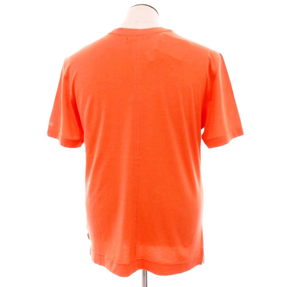 【新品】ガウディ GAUDI コットンモダール クルーネック 半袖Ｔシャツ オレンジ【サイズL】【 状態ランクN 】【 メンズ 】[DPD]