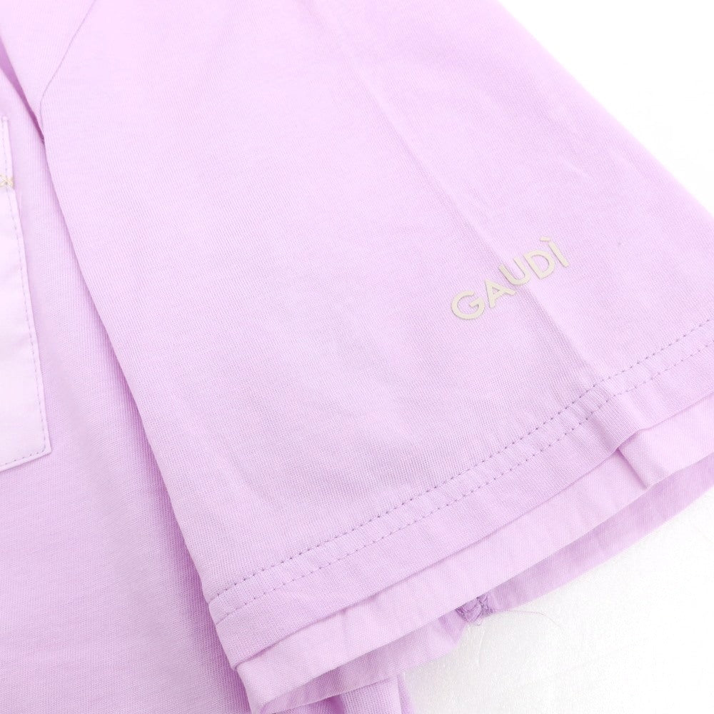 【新品アウトレット】ガウディ GAUDI コットン クルーネック ポケット 半袖Ｔシャツ ピンクラベンダー【 L 】【 状態ランクN- 】【 メンズ 】