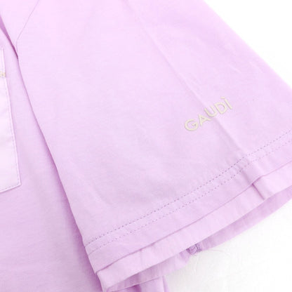 【新品アウトレット】ガウディ GAUDI コットン クルーネック ポケット 半袖Ｔシャツ ピンクラベンダー【 L 】【 状態ランクN- 】【 メンズ 】