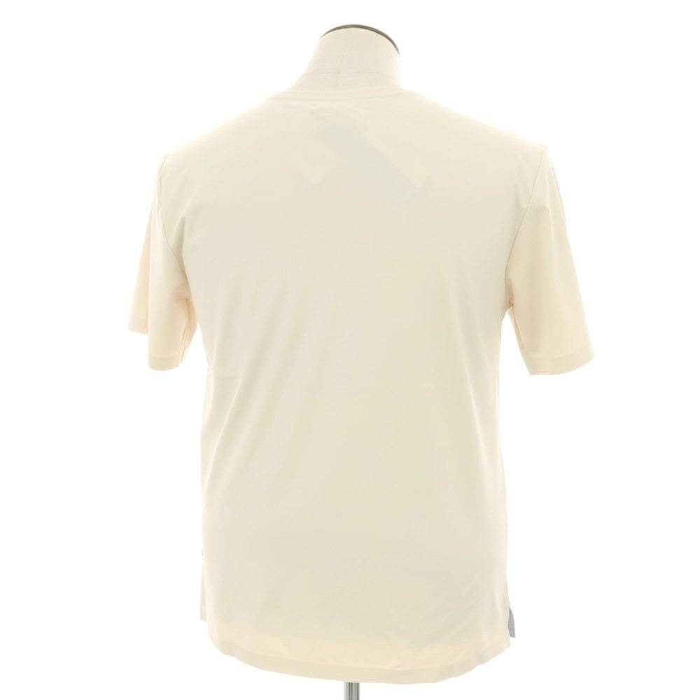 【新品アウトレット】ガウディ GAUDI ナイロンジャージー ガウディテック クルーネック ポケット 半袖Ｔシャツ ライトベージュ【 L 】【 状態ランクN- 】【 メンズ 】