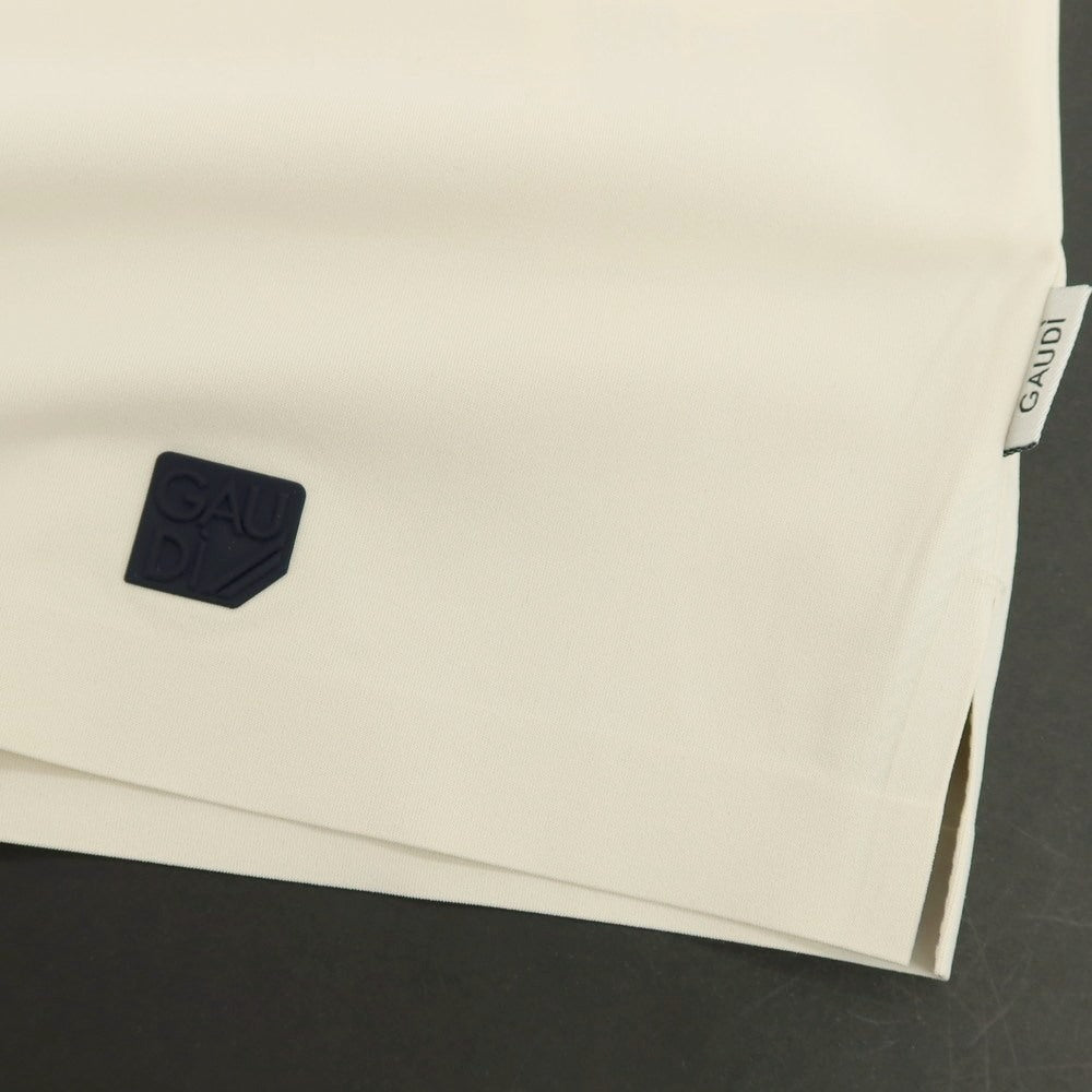 【新品アウトレット】ガウディ GAUDI ナイロンジャージー ガウディテック クルーネック ポケット 半袖Ｔシャツ ライトベージュ【 L 】【 状態ランクN- 】【 メンズ 】