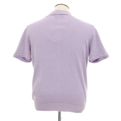 【新品】ガウディ GAUDI コットン 半袖 ポロニット ライトパープル【 L 】【 状態ランクN 】【 メンズ 】