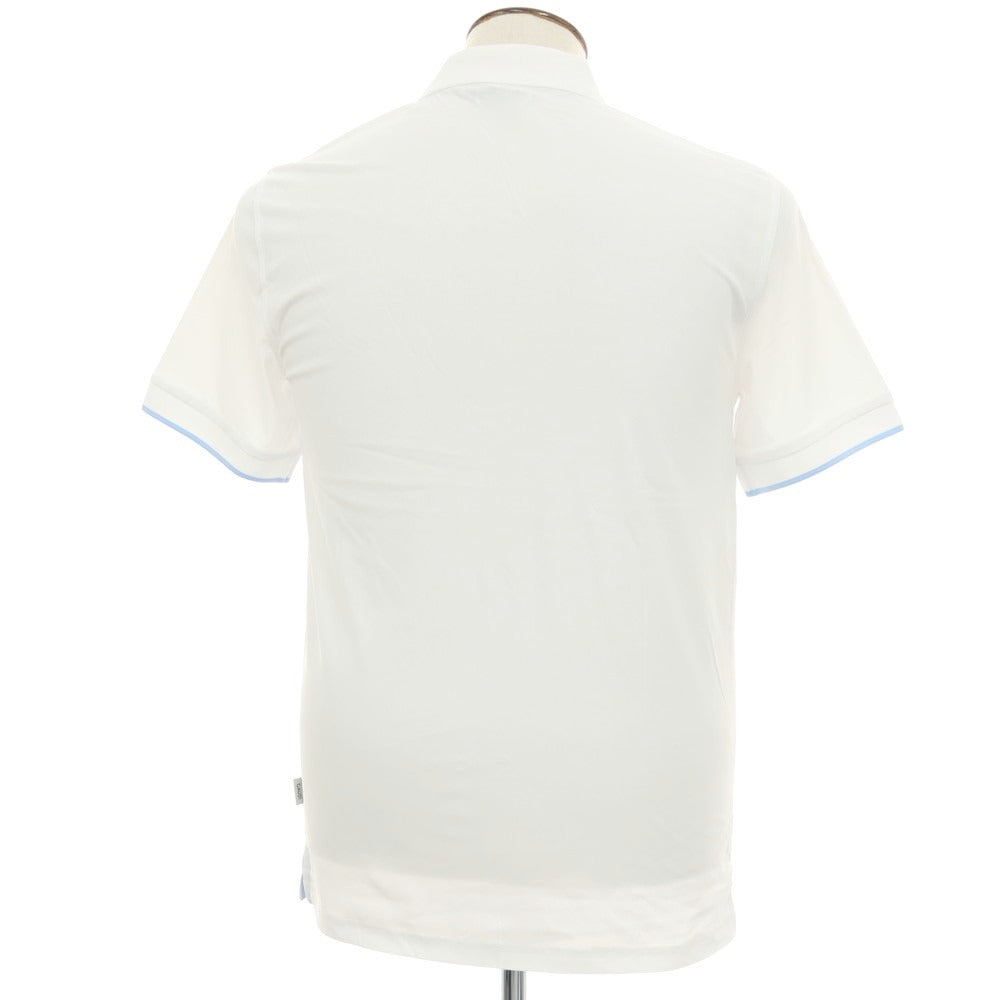 【新品アウトレット】ガウディ GAUDI ナイロンポリウレタン ガウディテック ハーフジップ 半袖ポロシャツ ホワイト【 L 】【 状態ランクN- 】【 メンズ 】