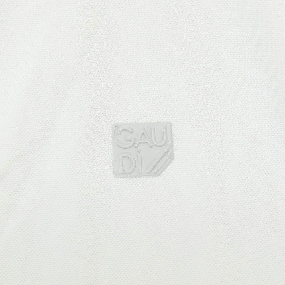 【新品アウトレット】ガウディ GAUDI ナイロンポリウレタン ガウディテック ハーフジップ 半袖ポロシャツ ホワイト【 L 】【 状態ランクN- 】【 メンズ 】