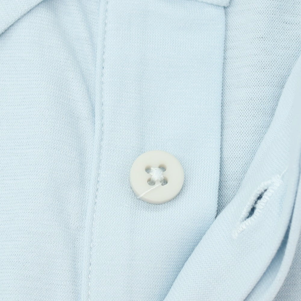 【新品アウトレット】ガウディ GAUDI コットン 比翼仕立て 半袖ポロシャツ ライトブルー【 L 】【 状態ランクN- 】【 メンズ 】