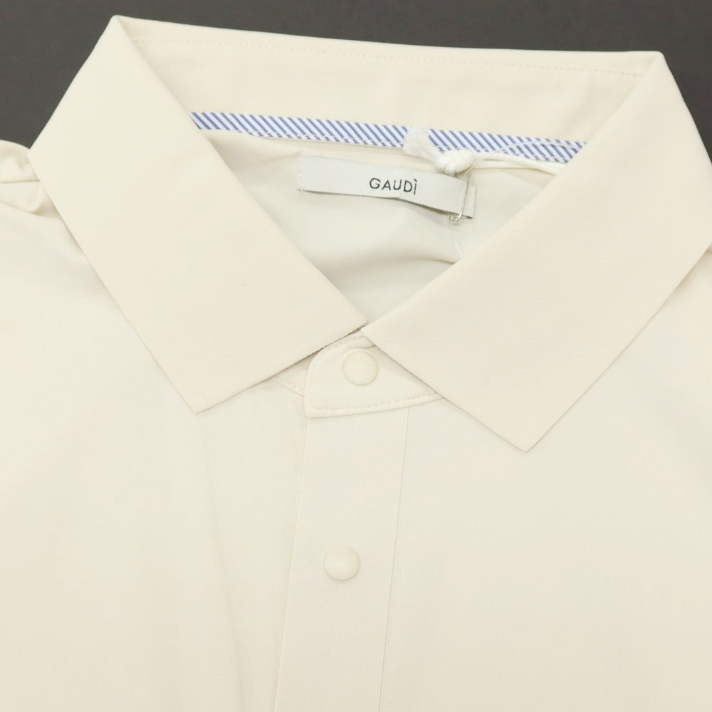 【新品アウトレット】ガウディ GAUDI ナイロンポリウレタン ガウディテック 半袖ポロシャツ ライトベージュ【 L 】【 状態ランクN- 】【 メンズ 】