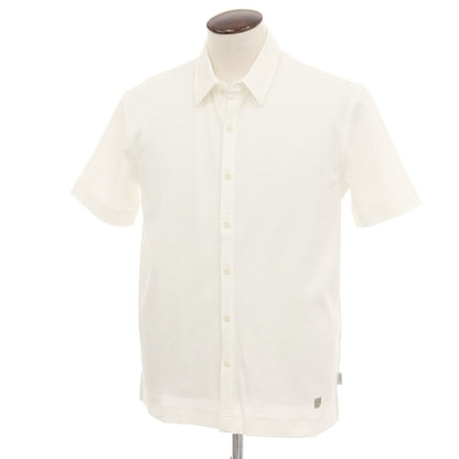 【新品】ガウディ GAUDI コットンポリエステル ジャージー ガウディテック レギュラーカラー 半袖シャツ ホワイト【サイズL】【 状態ランクN 】【 メンズ 】