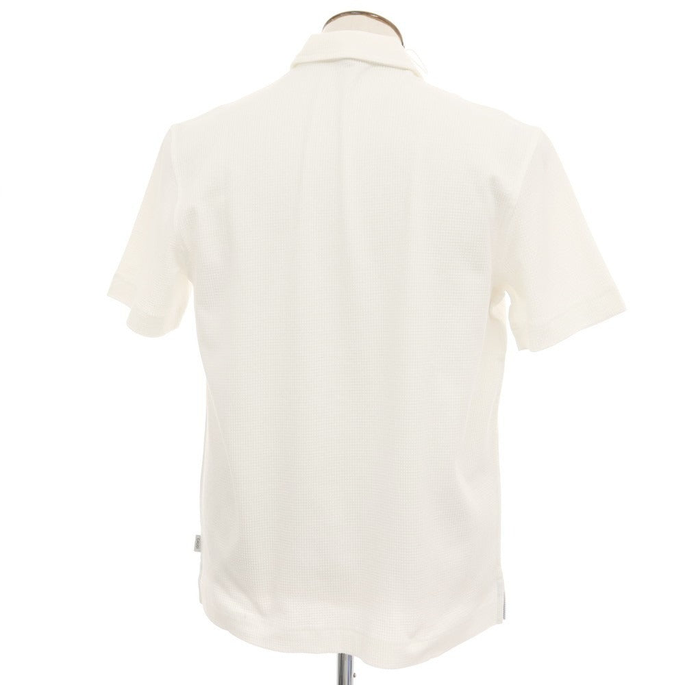 【新品】ガウディ GAUDI コットンポリエステル ジャージー ガウディテック レギュラーカラー 半袖シャツ ホワイト【サイズL】【 状態ランクN 】【 メンズ 】
