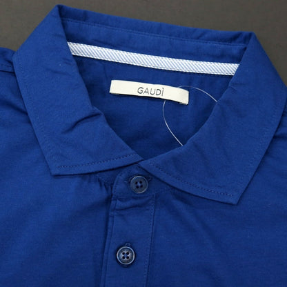【新品】ガウディ GAUDI コットン 半袖ポロシャツ ダークブルー【 L 】【 状態ランクN 】【 メンズ 】
