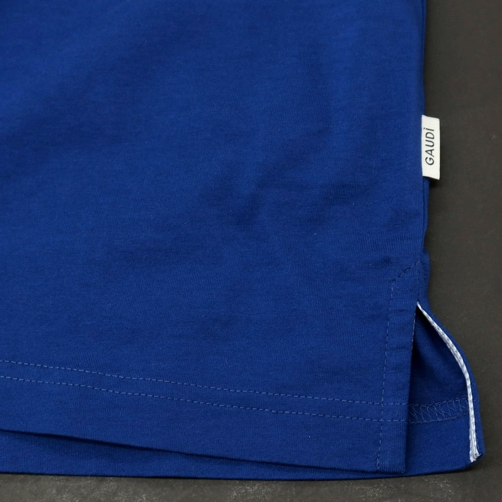 【新品】ガウディ GAUDI コットン 半袖ポロシャツ ダークブルー【 L 】【 状態ランクN 】【 メンズ 】
