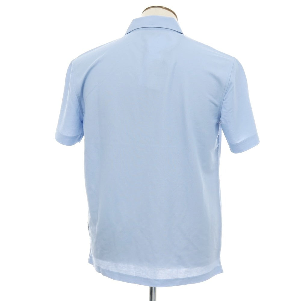 【新品】ガウディ GAUDI レーヨンナイロン 半袖ポロシャツ ライトブルー【 L 】【 状態ランクN 】【 メンズ 】