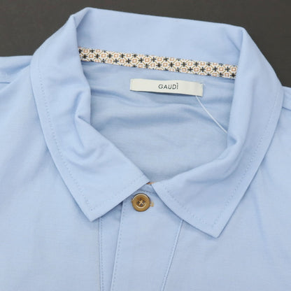 【新品】ガウディ GAUDI レーヨンナイロン 半袖ポロシャツ ライトブルー【 L 】【 状態ランクN 】【 メンズ 】