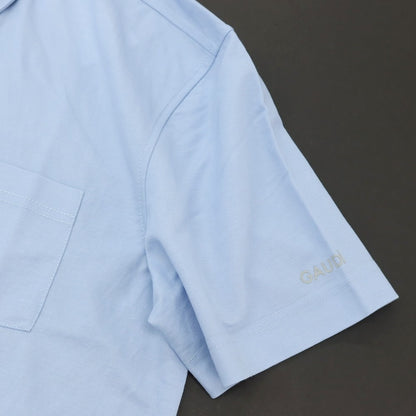 【新品】ガウディ GAUDI レーヨンナイロン 半袖ポロシャツ ライトブルー【 L 】【 状態ランクN 】【 メンズ 】