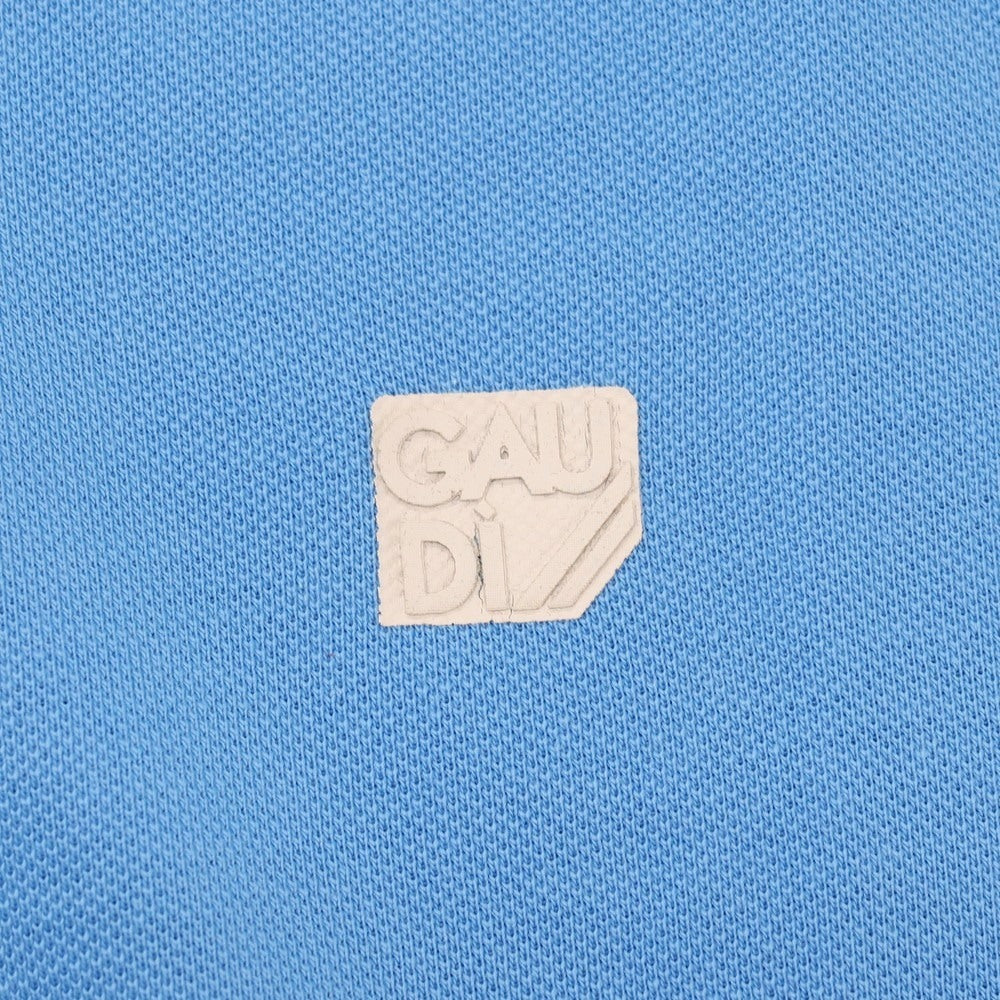 【新品】ガウディ GAUDI コットン 鹿の子 半袖ポロシャツ ライトブルー【 L 】【 状態ランクN 】【 メンズ 】