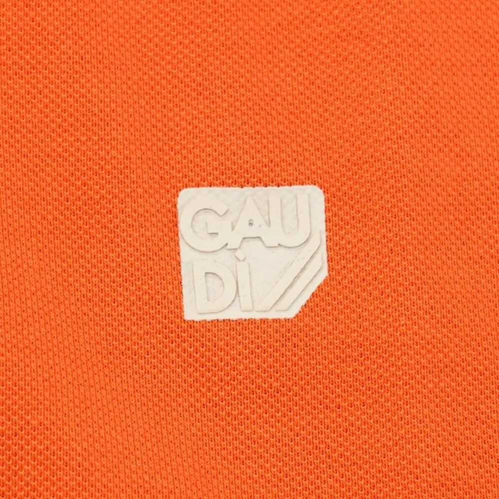 【新品アウトレット】ガウディ GAUDI コットン 鹿の子 半袖ポロシャツ オレンジ【 L 】【 状態ランクN- 】【 メンズ 】