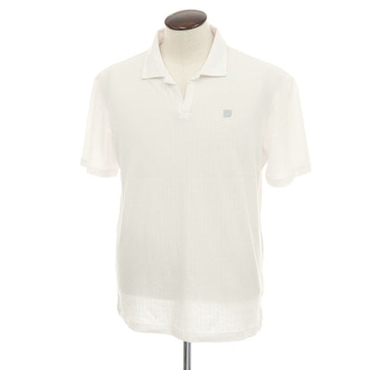 【新品】ガウディ GAUDI コットンリヨセル ガウディテック スキッパー 半袖ポロシャツ ホワイト【 L 】【 状態ランクN 】【 メンズ 】