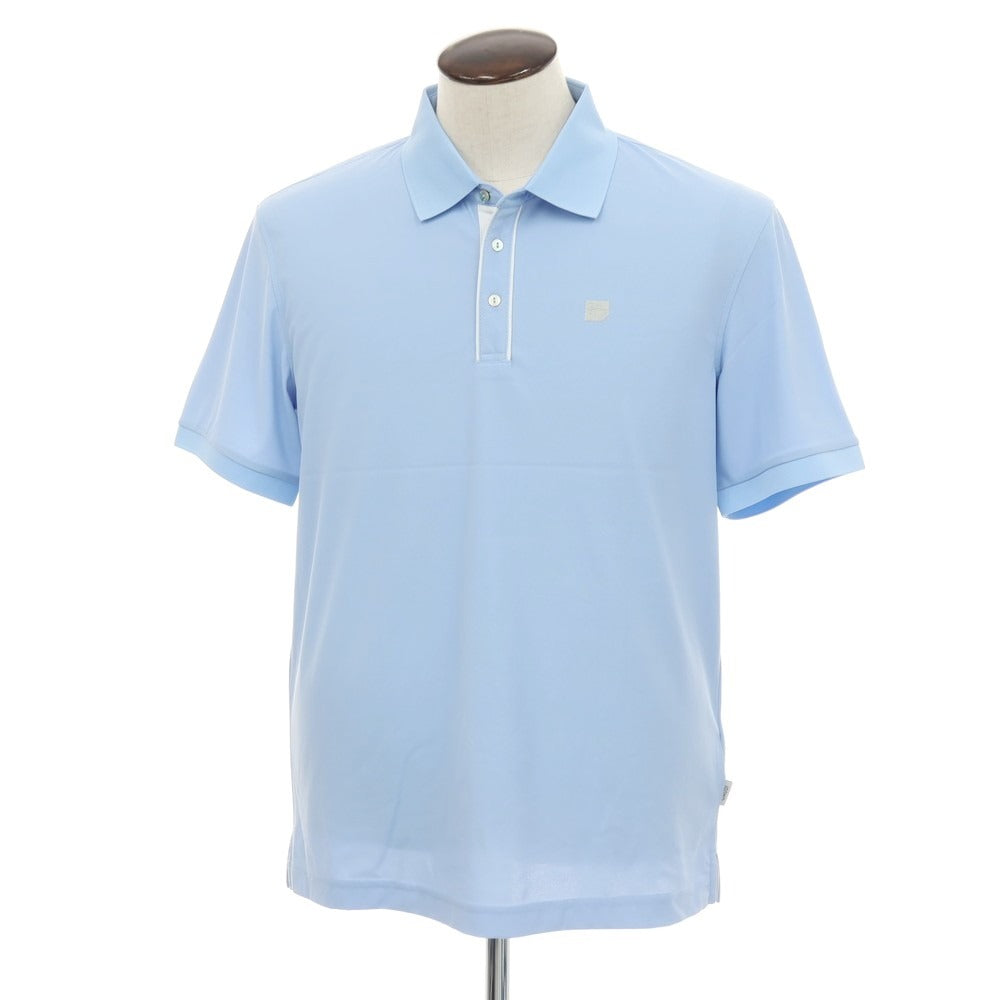 【新品アウトレット】ガウディ GAUDI ナイロンポリウレタン ガウディテック 半袖ポロシャツ ライトブルー【 L 】【 状態ランクN- 】【 メンズ 】