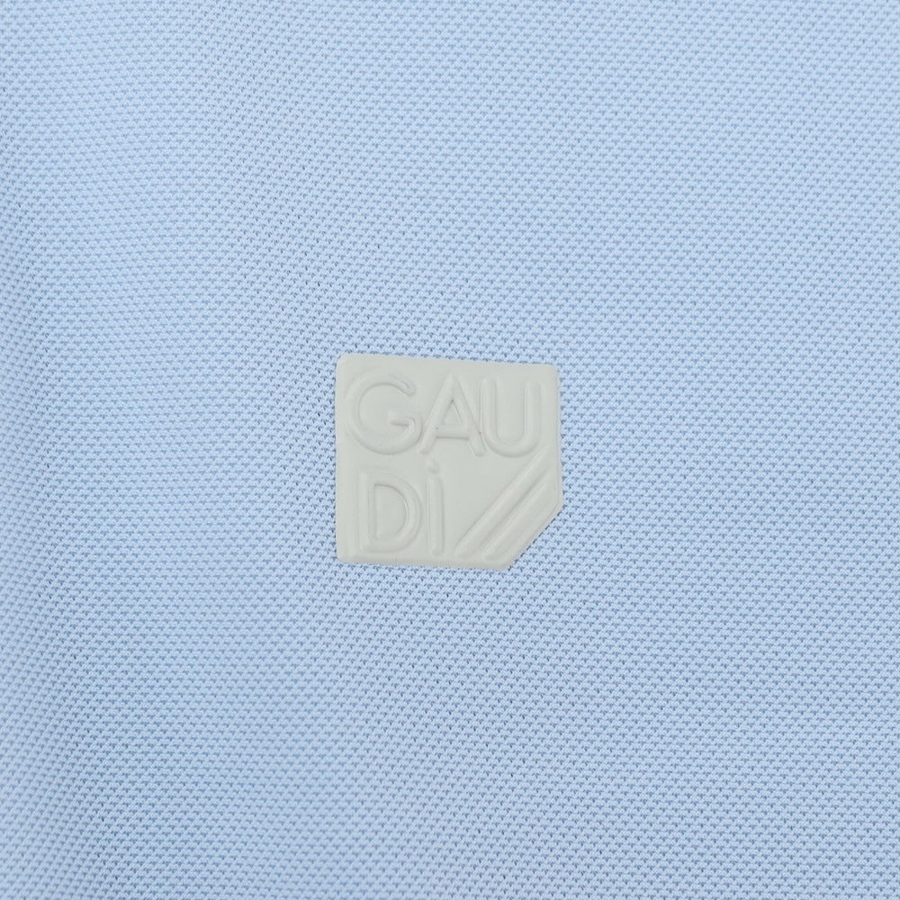 【新品アウトレット】ガウディ GAUDI ナイロンポリウレタン ガウディテック 半袖ポロシャツ ライトブルー【 L 】【 状態ランクN- 】【 メンズ 】