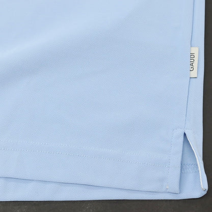 【新品アウトレット】ガウディ GAUDI ナイロンポリウレタン ガウディテック 半袖ポロシャツ ライトブルー【 L 】【 状態ランクN- 】【 メンズ 】