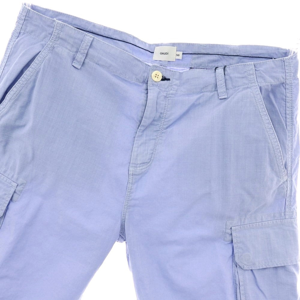 【新品】ガウディ GAUDI コットン カーゴ ショートパンツ ライトブルー【 50 】【 状態ランクN 】【 メンズ 】