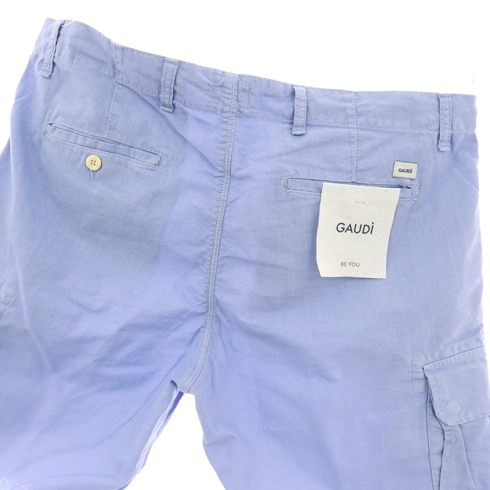 【新品】ガウディ GAUDI コットン カーゴ ショートパンツ ライトブルー【 50 】【 状態ランクN 】【 メンズ 】