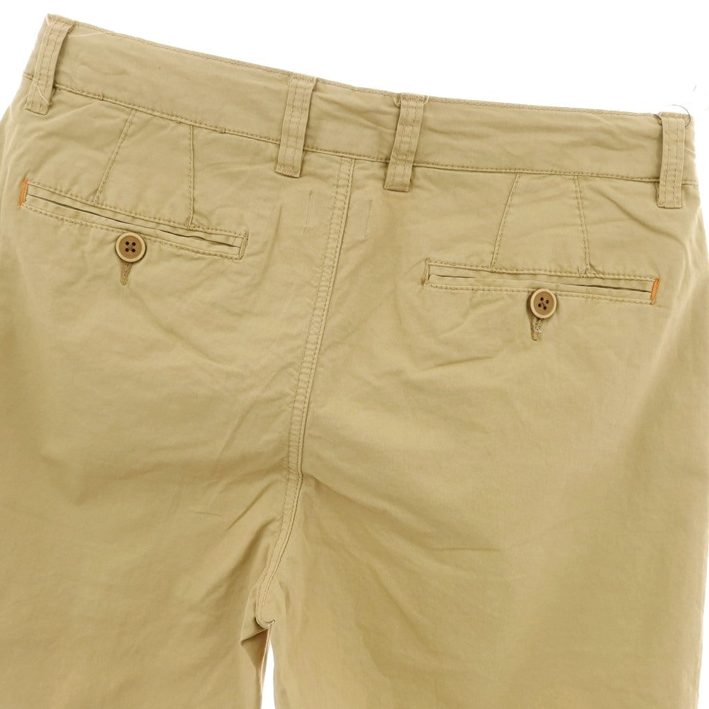 【新品】ガウディ GAUDI ストレッチ コットン ショートパンツ カーキベージュ【 48 】【 状態ランクN 】【 メンズ 】