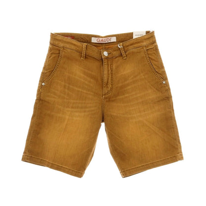 【新品】ガウディ GAUDI ストレッチ コットン デニム ショートパンツ ブラウン【 34 】【 状態ランクN 】【 メンズ 】