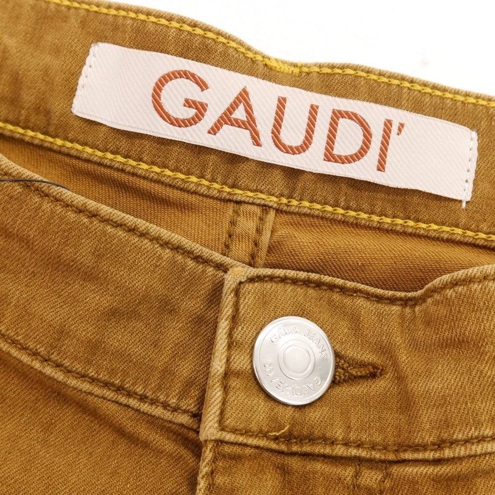【新品】ガウディ GAUDI ストレッチ コットン デニム ショートパンツ ブラウン【 34 】【 状態ランクN 】【 メンズ 】