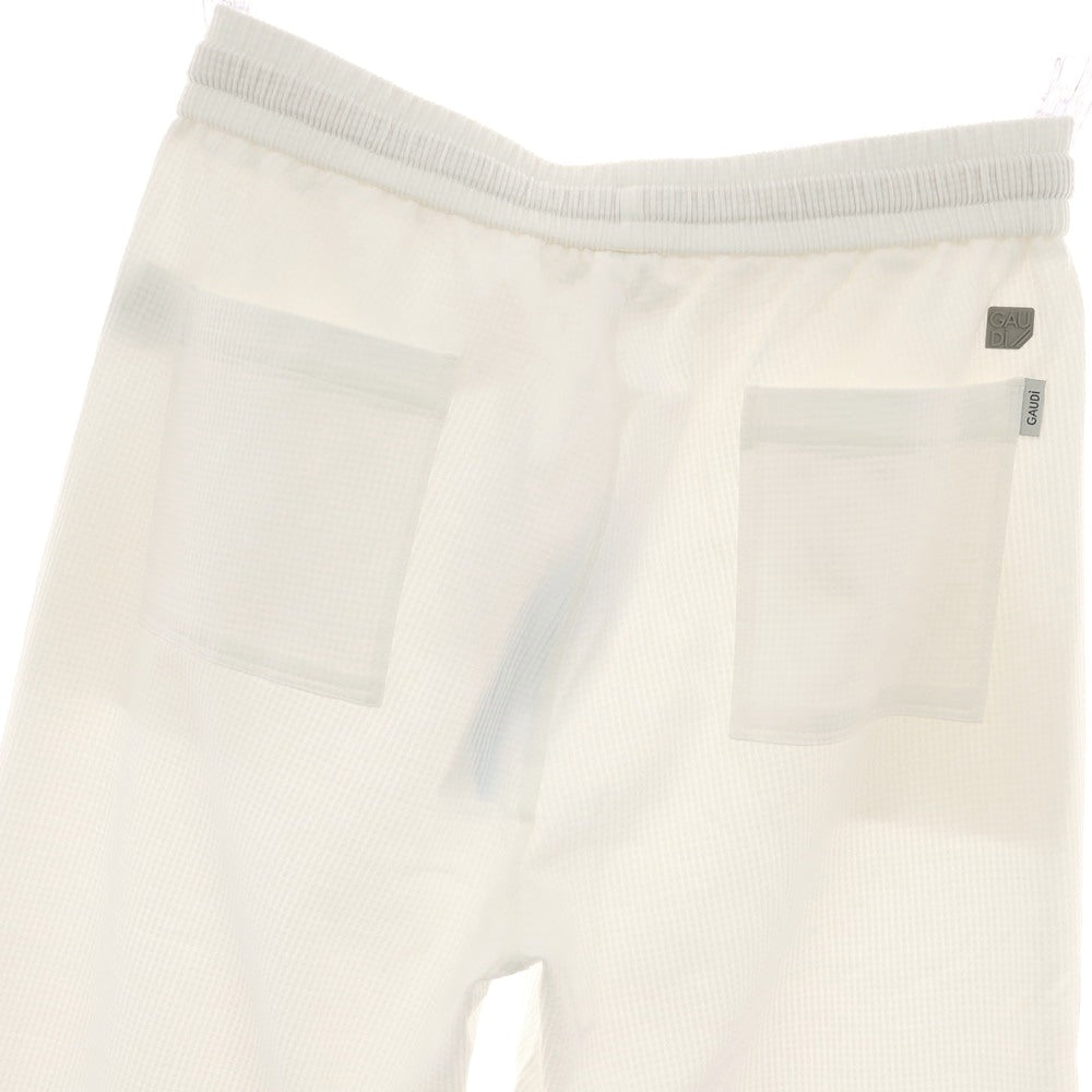 【新品アウトレット】ガウディ GAUDI コットンポリエステル イージーパンツ ホワイト【 L 】【 状態ランクN- 】【 メンズ 】