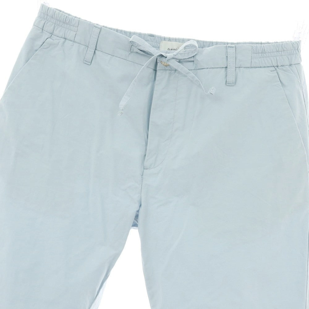 【新品】ガウディ GAUDI ストレッチ コットン イージースラックスパンツ サックス【 L 】【 状態ランクN 】【 メンズ 】