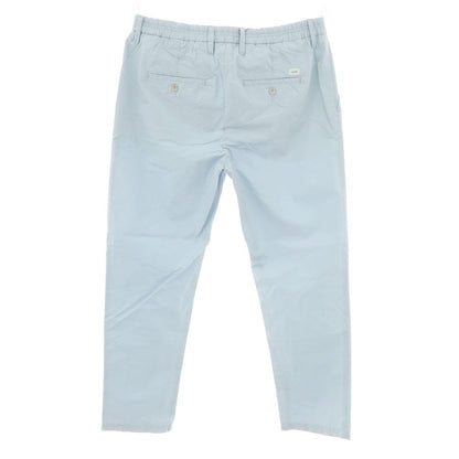 【新品】ガウディ GAUDI ストレッチ コットン イージースラックスパンツ サックス【 L 】【 状態ランクN 】【 メンズ 】